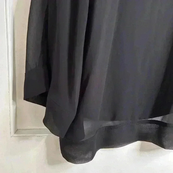 Zara Black V Neck Sweater with Transparent Sleeves Size M - Picture 7 of 8